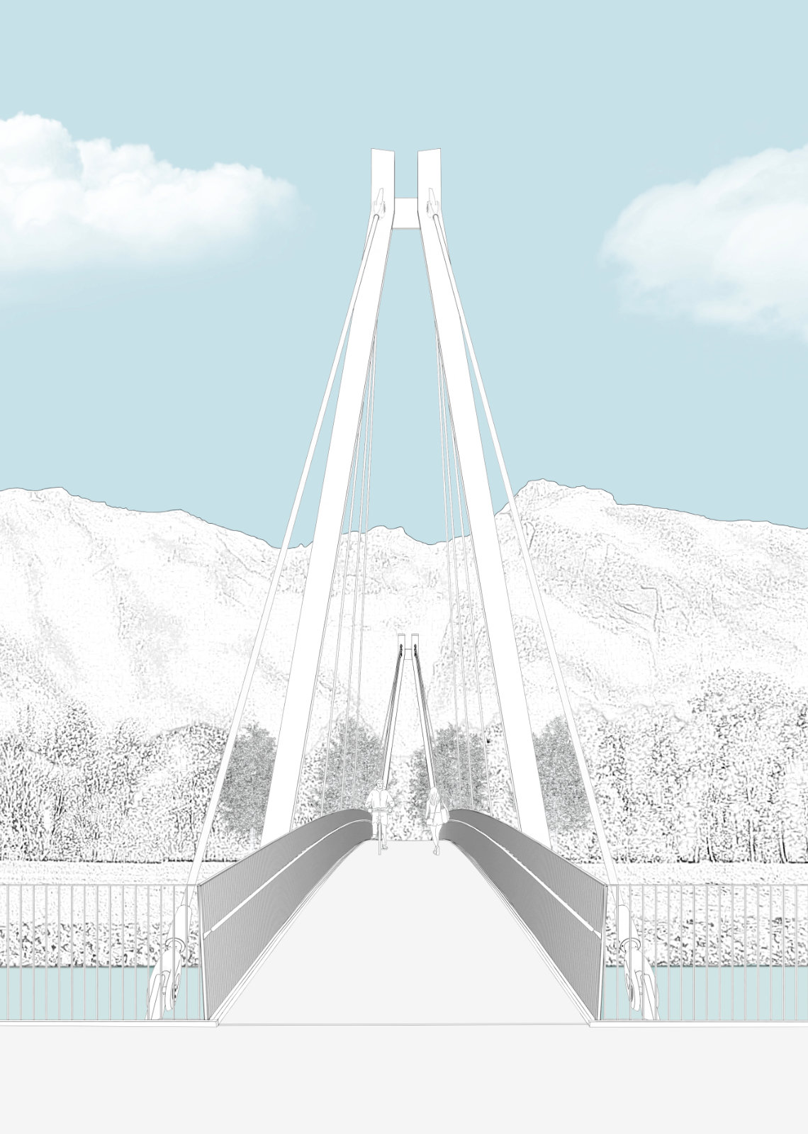 Fuss- und Veloverkehrsbrücke, Sennwald - Ruggell